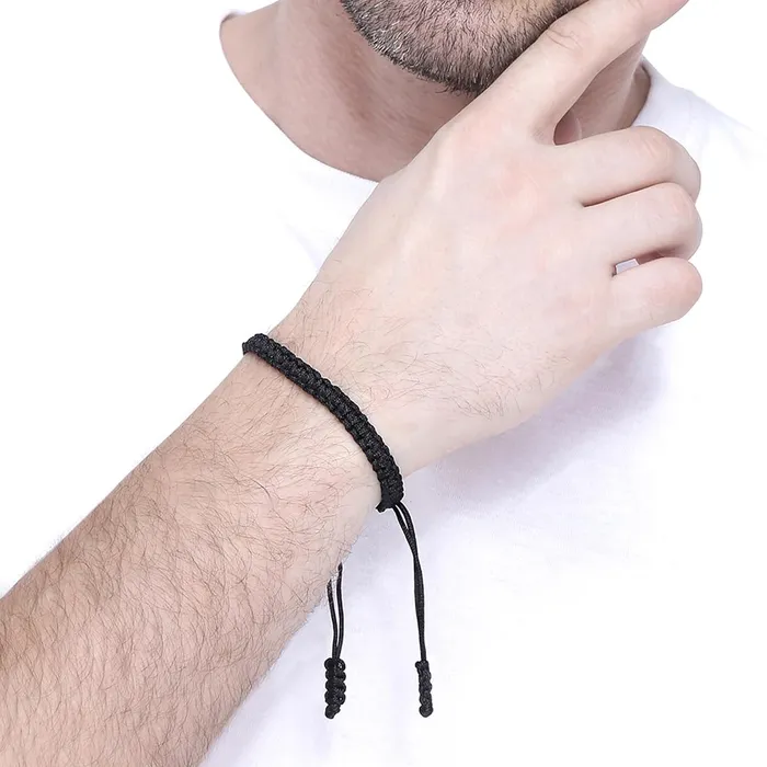Yellow Chimes Earrings Yellow Chimes Bracelet for Men and Boys 2 Pcs Combo of Black Nylon and Lava Rock Beads Bracelet Birthday Gift for Men and Boys Anniversary Gift for Husband