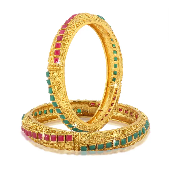 Yellow Chimes Earrings Yellow Chimes Classic Design Studded Stones 2 PCs Traditional Gold Plated Bracelet Bangles Set for Women and Girls 28 Yellow Chimes Earrings Yellow Chimes Classic Design Studded Stones 2 PCs Traditional Gold Plated Bracelet Bangles Set for Women and Girls 28