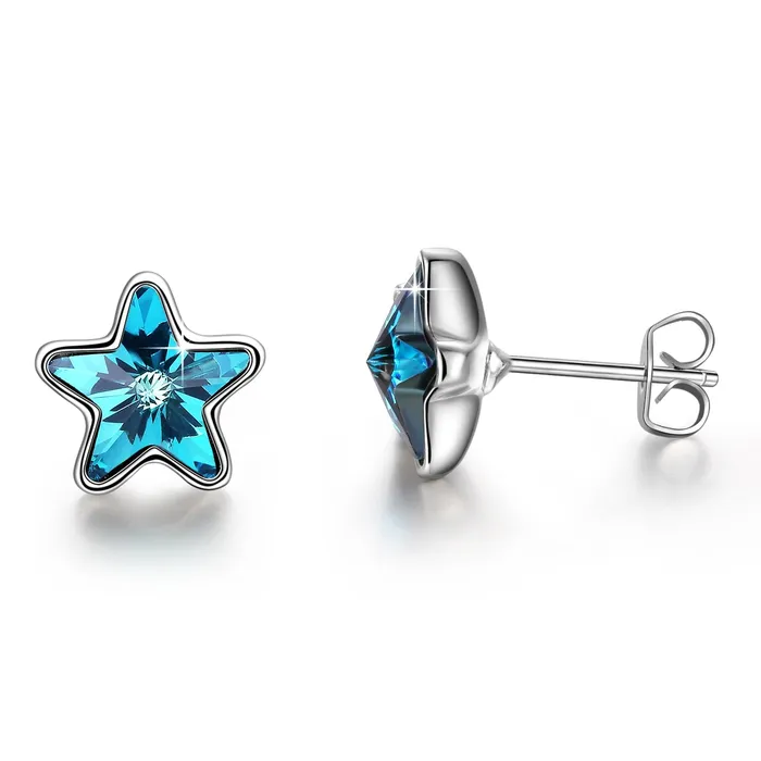 Yellow Chimes Earrings Yellow Chimes Crystal from Swarovski Designer Blue Star Crystal Earrings for Women and Girls Yellow Chimes Earrings Yellow Chimes Crystal from Swarovski Designer Blue Star Crystal Earrings for Women and Girls