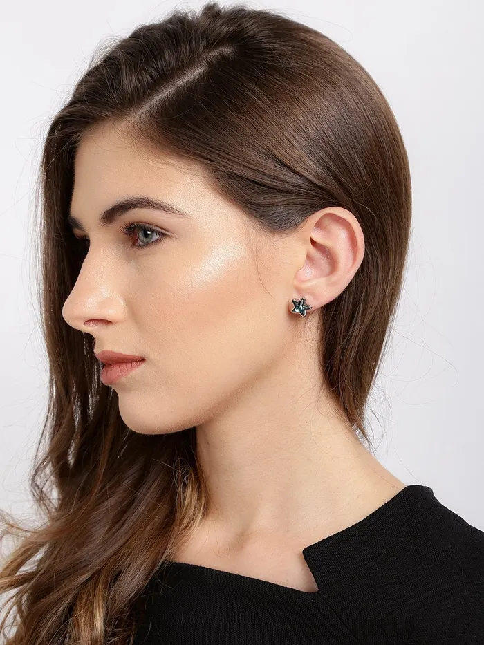 Yellow Chimes Earrings Yellow Chimes Crystal from Swarovski Designer Blue Star Crystal Earrings for Women and Girls