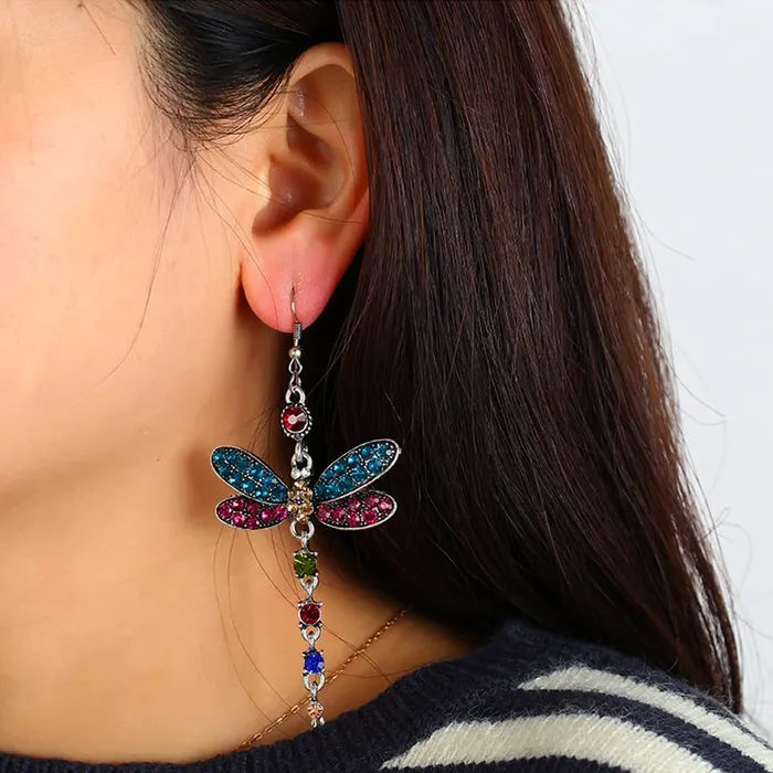 Yellow Chimes Earrings Yellow Chimes Earrings for Women and Girls Butterfly Drop EarringsSilver Plated Multicolor Drop Earrings Birthday Gift for girls and women Anniversary Gift for Wife