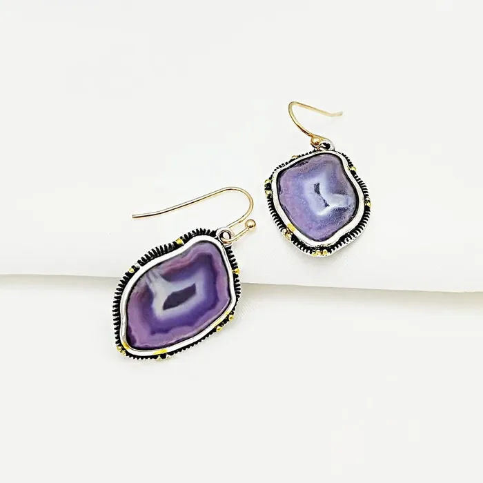 Yellow Chimes Earrings Yellow Chimes Earrings For Women SilverToned Purple Stone Studded Clip On Drop Earrings For Women and Girls