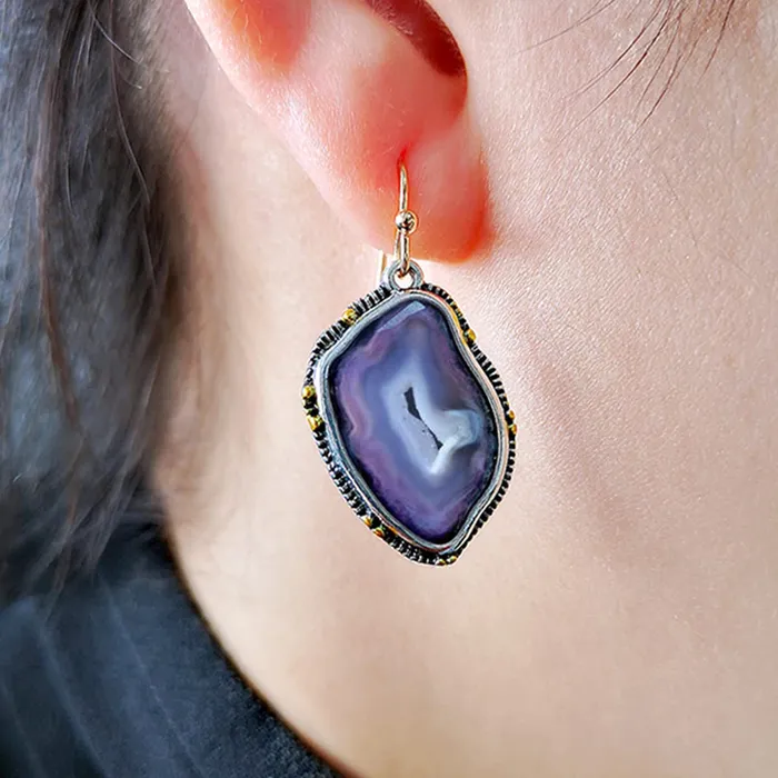 Yellow Chimes Earrings Yellow Chimes Earrings For Women SilverToned Purple Stone Studded Clip On Drop Earrings For Women and Girls