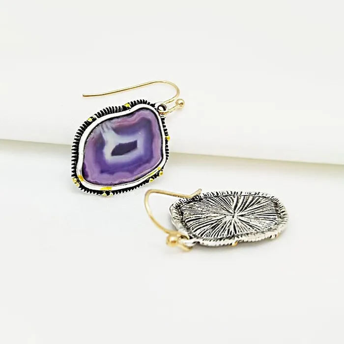 Yellow Chimes Earrings Yellow Chimes Earrings For Women SilverToned Purple Stone Studded Clip On Drop Earrings For Women and Girls