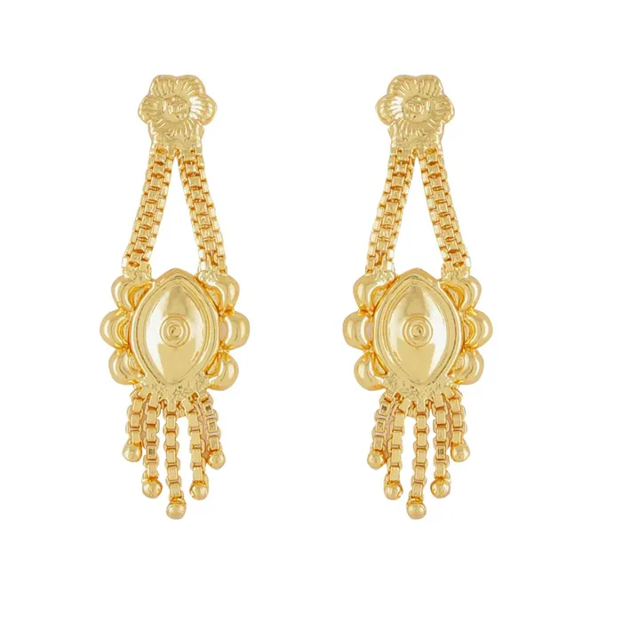 Yellow Chimes Earrings Yellow Chimes Ethnic One Gram Gold Designer Antique Golden Traditional Choker Necklace with Earrings Jewellery Set for Women Girls