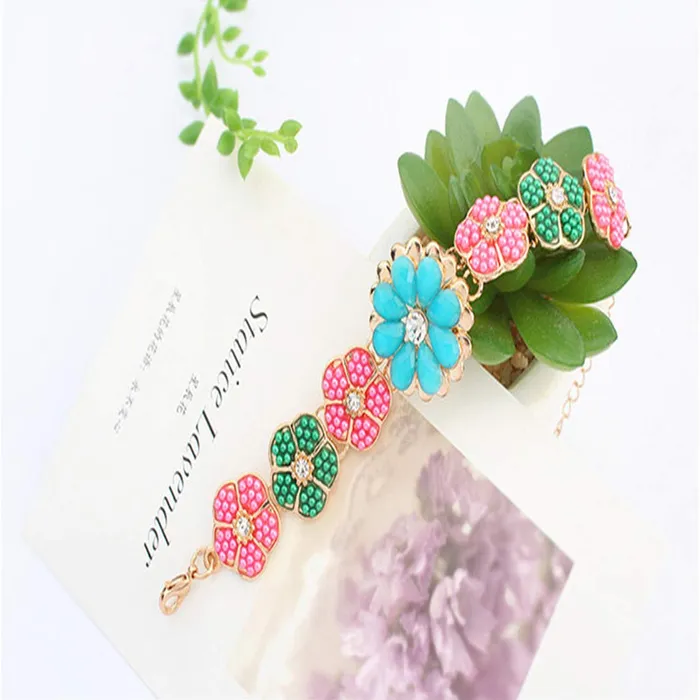 Yellow Chimes Earrings Yellow Chimes Floral Designer Multicolor Stones Bracelet for Women and Girls