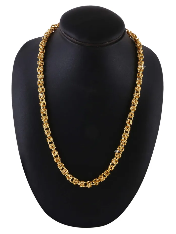 Yellow Chimes Earrings Yellow Chimes GoldPlated Latest Fashion Stylish And Trendy Classic Design Interlinked Neck Chain for Men and Boys
