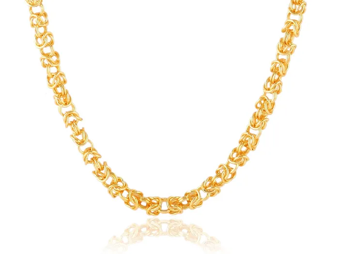 Yellow Chimes Earrings Yellow Chimes GoldPlated Latest Fashion Stylish And Trendy Classic Design Interlinked Neck Chain for Men and Boys