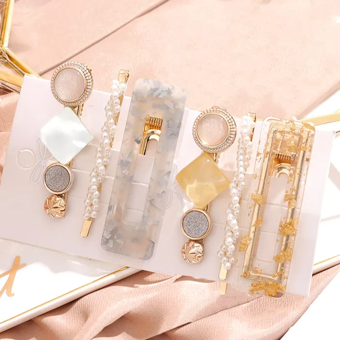 Yellow Chimes Earrings Yellow Chimes Hair Clips for Women 6 Pcs Hair Clips for Girls Pearl Bobby Pins Multicolor Hair Pins Hair Accessories for Women and Girls