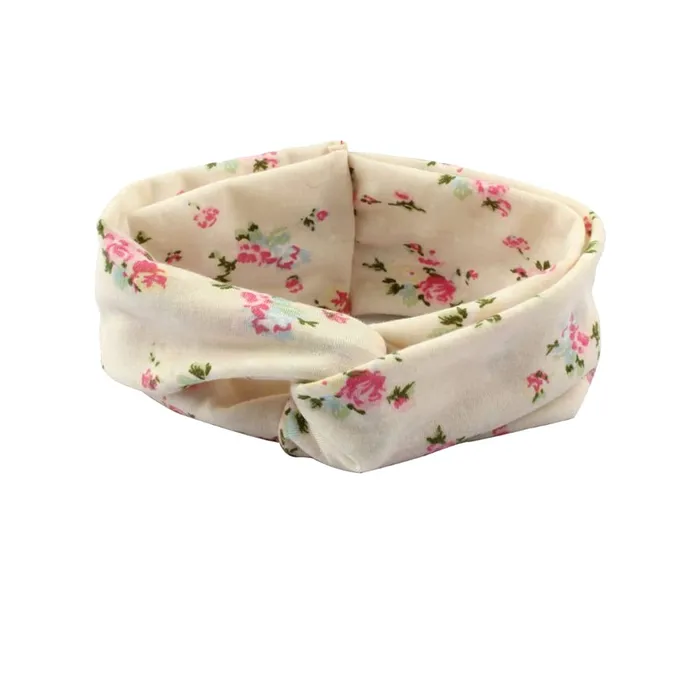 Yellow Chimes Earrings Yellow Chimes Head Bands for Women Set of 2 PCs Hairband Layered Floral Print Hair Accessories Broad Fabric Hairband Headband for Women and Girls