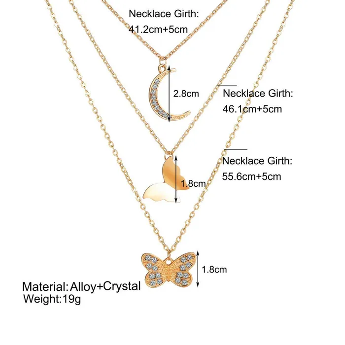 Yellow Chimes Earrings Yellow Chimes Layered Necklace for Women Gold Plated Multilayered Chain Choker Necklace for Women and Girls