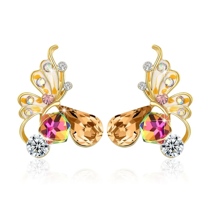 Yellow Chimes Earrings Yellow Chimes Moxie Collection Butterfly Multicolor Crystal Stud Earrings For Women Girls Yellow Yellow Chimes Earrings Yellow Chimes Moxie Collection Butterfly Multicolor Crystal Stud Earrings For Women Girls Yellow