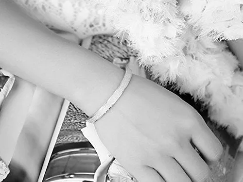 Yellow Chimes Earrings Yellow Chimes Moxie Collection Dazzling Stardust Sterling Silver Bangle Bracelet for Women and Girls
