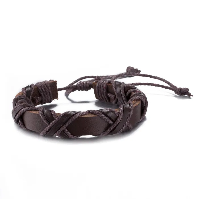 Yellow Chimes Earrings Yellow Chimes Moxie Collection Latest Style Casual Leather Wraps Combo Bracelets for Men and Boys