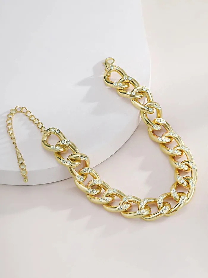 Yellow Chimes Earrings Yellow Chimes Necklace for Women and Girls Choker Chain Necklace for Women Golden Cuban Link Chain Choker Necklace for Girls Birthday Gift for girls and women Anniversary Gift for Wife