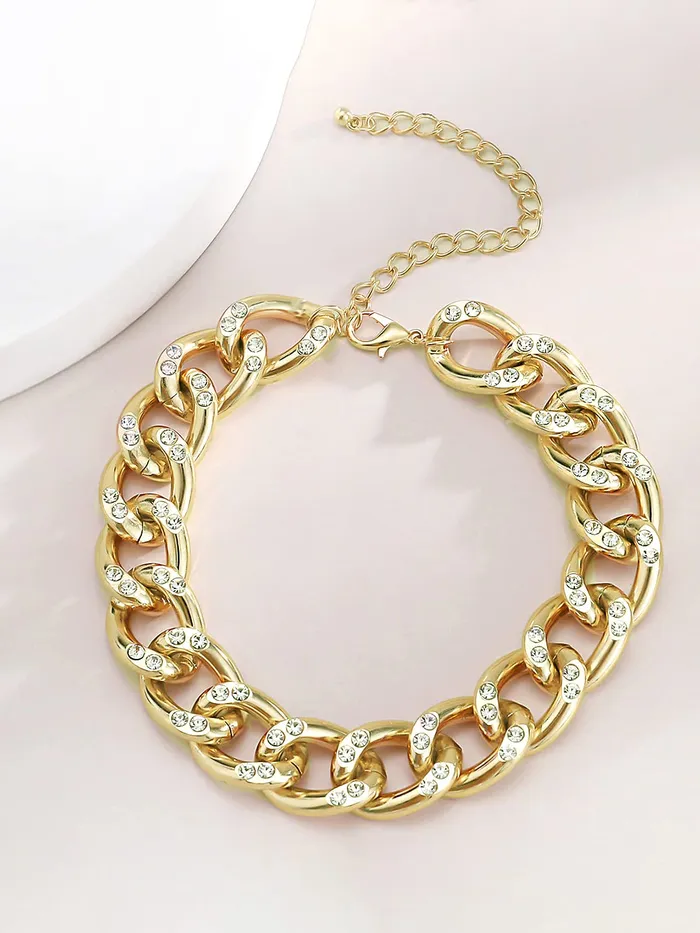 Yellow Chimes Earrings Yellow Chimes Necklace for Women and Girls Choker Chain Necklace for Women Golden Cuban Link Chain Choker Necklace for Girls Birthday Gift for girls and women Anniversary Gift for Wife