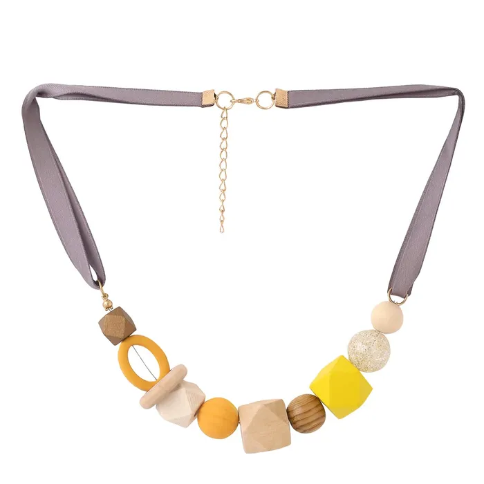 Yellow Chimes Earrings Yellow Chimes Necklace for Women and Girls Multicolor Necklace for Women Western Statement Style Acrylic Beads Necklace Birthday Gift for Girls Women Anniversary Gift for Wife