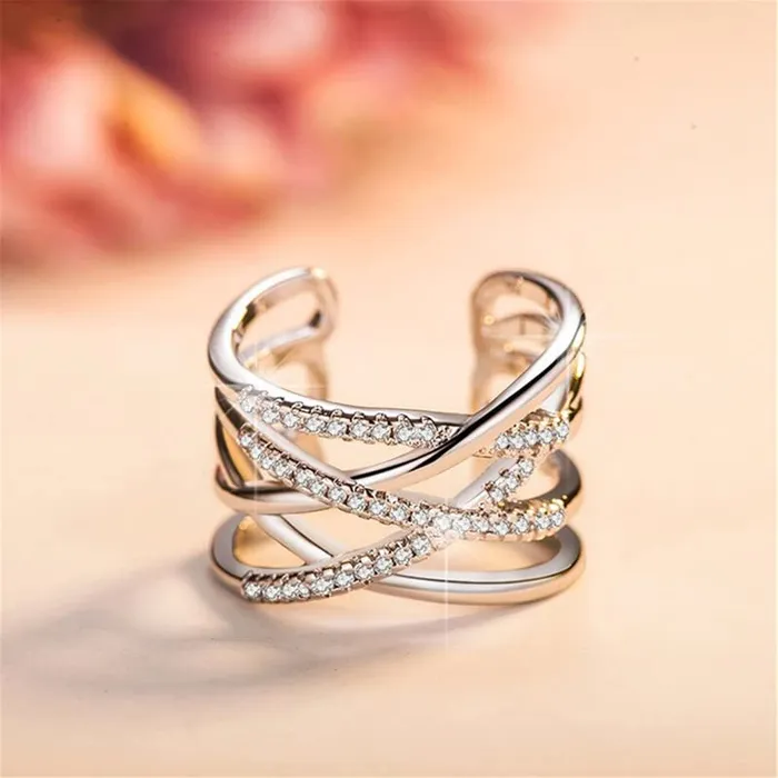 Yellow Chimes Earrings Yellow Chimes Rings for Women and Girls Silver Ring Adjustable Crystal Rings Silver Toned Finger Ring for Women Birthday Gift For girls and women Anniversary Gift for Wife