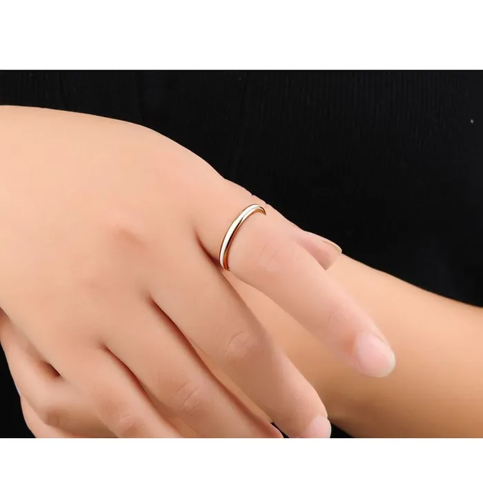 Yellow Chimes Earrings Yellow Chimes Rings for Women Western Style White Enamel Stainless Steel Never Fading Band Ring for Women Girls