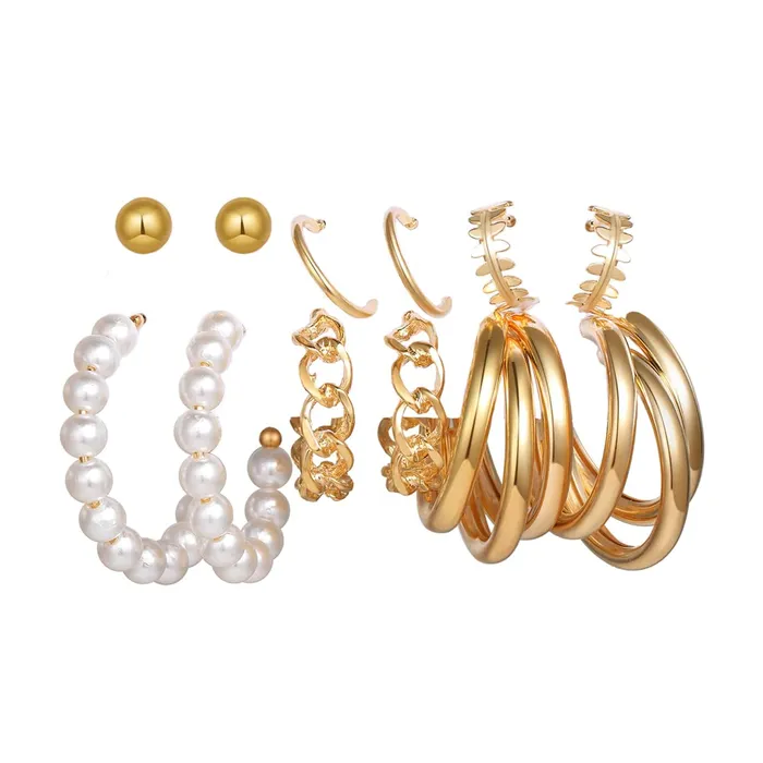 Yellow Chimes Earrings Yellow Chimes Set of 6 Gold Plated Pearl Contemporary Hoop and Stud Earrings For Women And Girls Pack Of 10 Yellow Chimes Earrings Yellow Chimes Set of 6 Gold Plated Pearl Contemporary Hoop and Stud Earrings For Women And Girls Pack Of 10