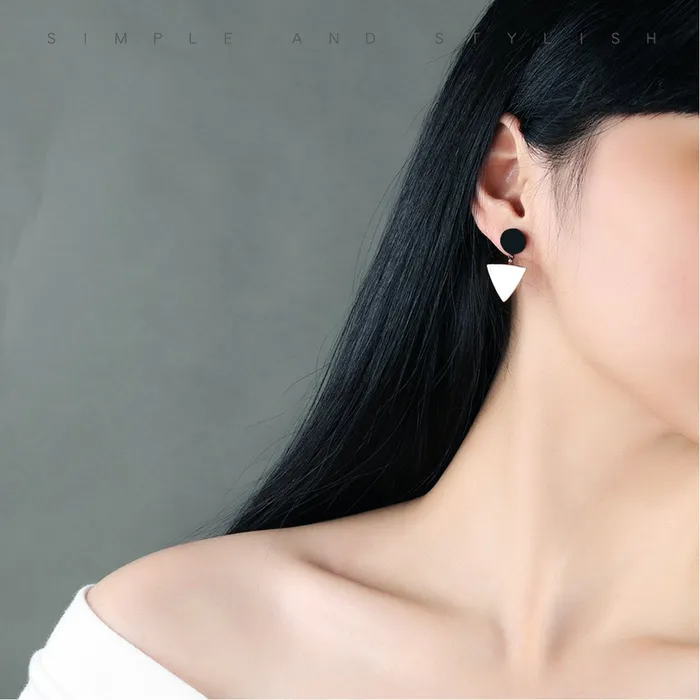 Yellow Chimes Earrings Yellow Chimes Western Style Stainless Steel Never Fading Dual Pattern Designer Earrings for Women Girls Rose Gold