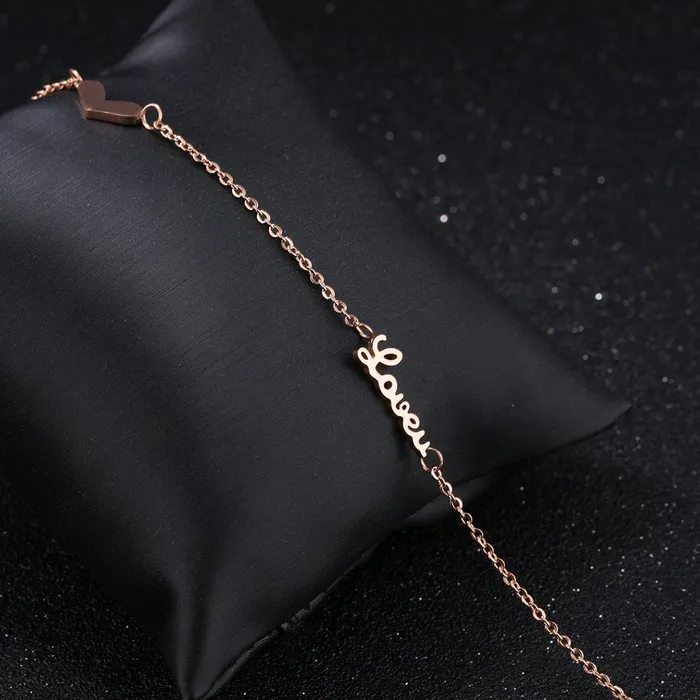 Yellow Chimes Earrings Yellow Chimes Western Style Stainless Steel Never Fading Rose Gold Plated Heart Designer Anklet for Women Girls