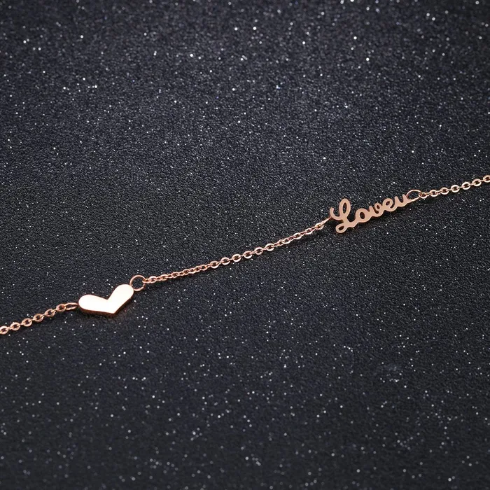 Yellow Chimes Earrings Yellow Chimes Western Style Stainless Steel Never Fading Rose Gold Plated Heart Designer Anklet for Women Girls