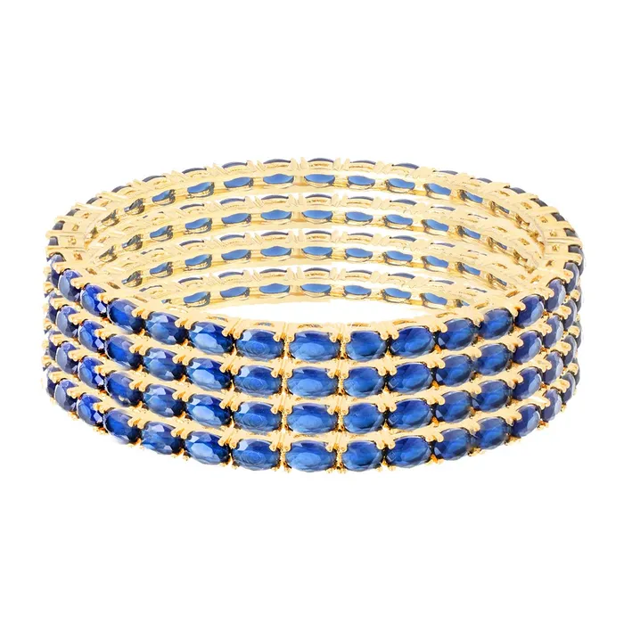 Yellow Chimes Elegant Sapphire Blue ADAmerican Diamond Studded 18k Gold Plated 4 PCs Handcrafted Bangles Set for Women Girls 28 Yellow Chimes Necklaces Yellow Chimes Elegant Sapphire Blue ADAmerican Diamond Studded 18k Gold Plated 4 PCs Handcrafted Bangles Set for Women Girls 28 Yellow Chimes Necklaces
