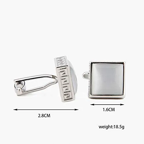 Yellow Chimes Exclusive Collection Stainless Steel Black Silver Design Cuff Links for Men Silver Designer Cuff Links Yellow Chimes Necklaces
