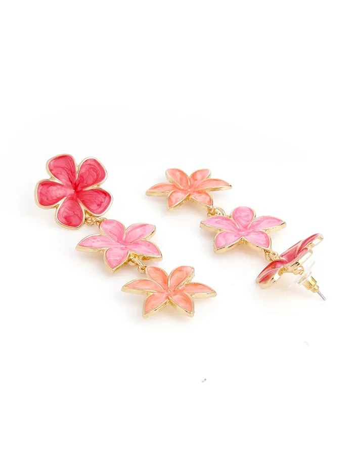 Yellow Chimes Floral Earrings for Women Gold Plated Multicolour Floral Long Drop Earrings for Women and Girls Yellow Chimes Bracelets