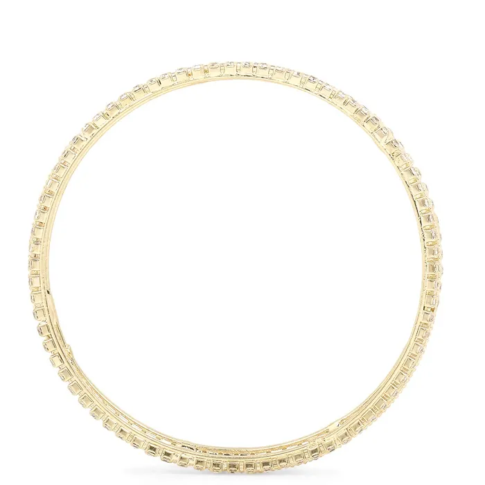 Yellow Chimes Gold Plated Crystal Studded Designer Traditional 4 Pcs Bangles Set for Women and Girls 26 Yellow Chimes Bracelets