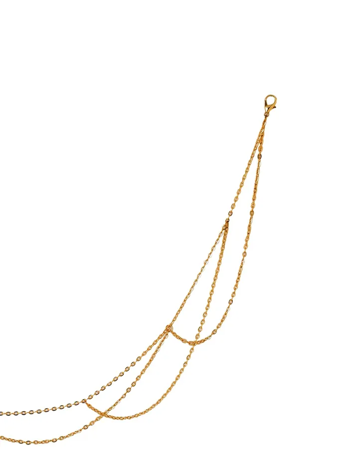 Yellow Chimes Head Chain for Women and Girls Gold Toned Multilayer Head jewellery for women Birthday Gift for girls and women Anniversary Gift for Wife Yellow Chimes Bracelets
