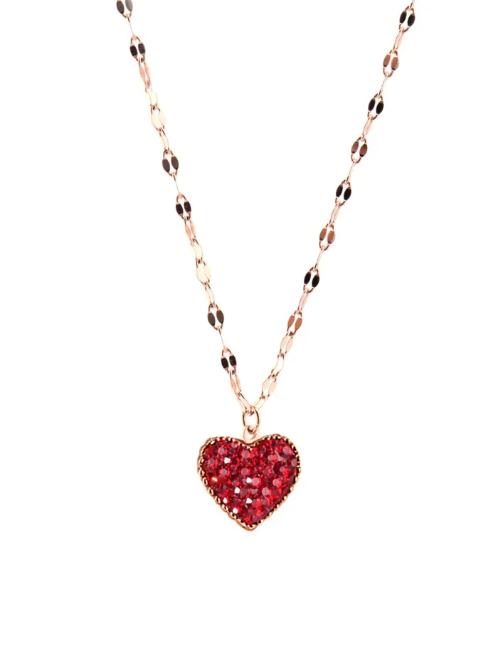 Yellow Chimes Heart Pendant for Women Statement Style Rose Gold Plated Black Red Heart Chain Pendant Necklace for Women and Girls Yellow Chimes Necklaces Yellow Chimes Heart Pendant for Women Statement Style Rose Gold Plated Black Red Heart Chain Pendant Necklace for Women and Girls Yellow Chimes Necklaces