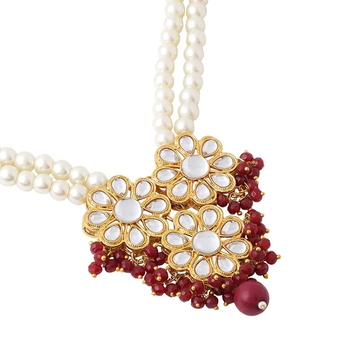 Yellow Chimes Jewellery Set for Women and Girls Pearl Necklace Set for Women Gold Plated Pearls Beaded Jewellery Set Birthday Gift for girls and women Anniversary Gift for Wife Yellow Chimes Earrings