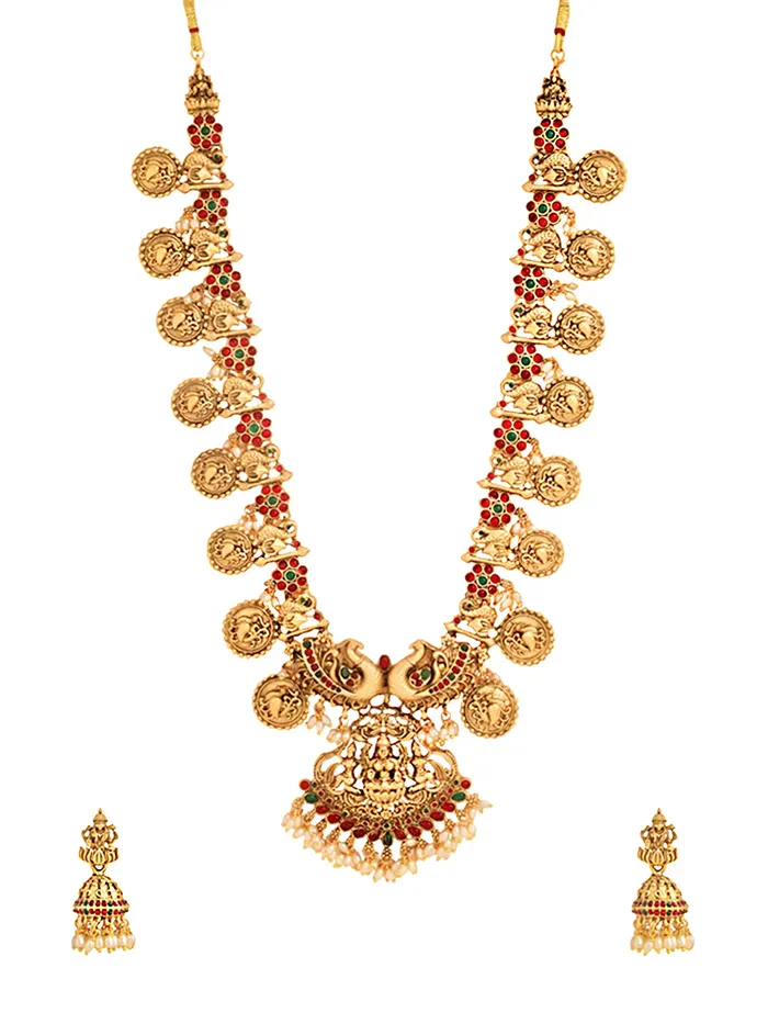 Yellow Chimes Jewellery Set For Women Ethnic Gold Plated Long Necklace Set for Women Traditional Temple Jewellery Sets For Girls Birthday Gift for Girls Women Anniversary Gift for Wife Yellow Chimes Earrings Yellow Chimes Jewellery Set For Women Ethnic Gold Plated Long Necklace Set for Women Traditional Temple Jewellery Sets For Girls Birthday Gift for Girls Women Anniversary Gift for Wife Yellow Chimes Earrings
