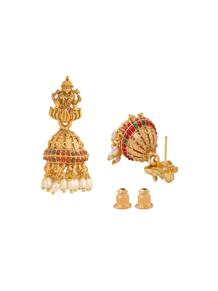 Yellow Chimes Jewellery Set For Women Ethnic Gold Plated Long Necklace Set for Women Traditional Temple Jewellery Sets For Girls Birthday Gift for Girls Women Anniversary Gift for Wife Yellow Chimes Earrings