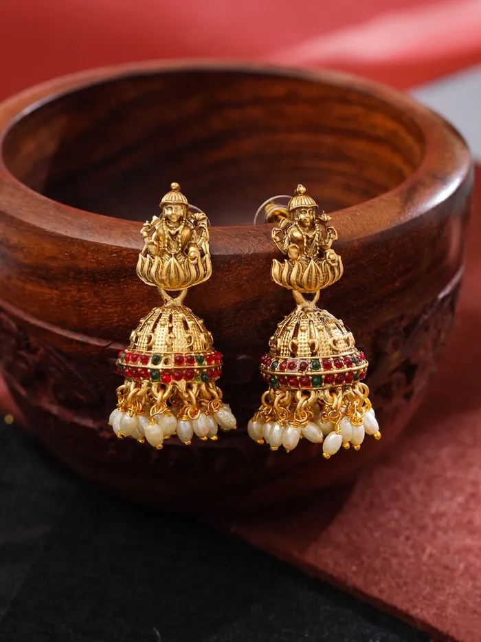 Yellow Chimes Jewellery Set For Women Ethnic Gold Plated Long Necklace Set for Women Traditional Temple Jewellery Sets For Girls Birthday Gift for Girls Women Anniversary Gift for Wife Yellow Chimes Earrings
