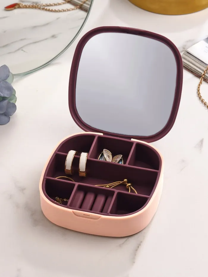 Yellow Chimes Jewelry Box Organiser Compact MultiCompartment Storage Lightweight 95 cm Multicolor Necklaces