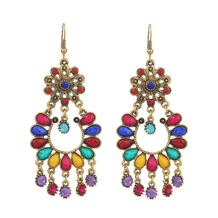 Yellow Chimes Latest Ethnic Design Antique Look Gold Plated Chandbali Earrings for Women And Girls Yellow Chimes Earrings Yellow Chimes Latest Ethnic Design Antique Look Gold Plated Chandbali Earrings for Women And Girls Yellow Chimes Earrings