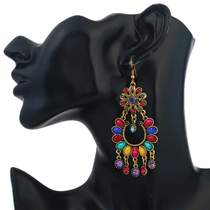 Yellow Chimes Latest Ethnic Design Antique Look Gold Plated Chandbali Earrings for Women And Girls Yellow Chimes Earrings