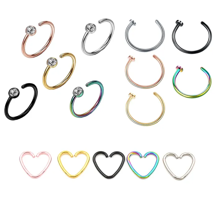 Yellow Chimes Latest Fashion Stainless steel 15 Pcs Combo Multicolor Non Piercing Nose Pins for Women and Girls Medium YCFJNP460STNPCMC Yellow Chimes Earrings Yellow Chimes Latest Fashion Stainless steel 15 Pcs Combo Multicolor Non Piercing Nose Pins for Women and Girls Medium YCFJNP460STNPCMC Yellow Chimes Earrings