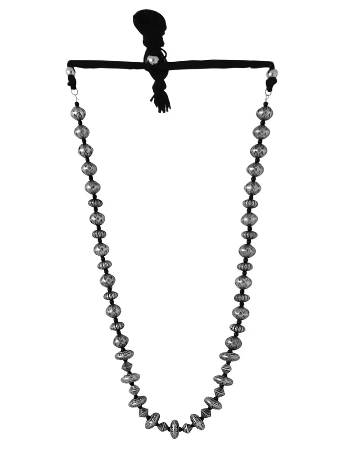 Yellow Chimes Necklace Silver Oxidised Beads Long Adjustable Vintage Traditional Necklace For Women and Girls NK 2 Yellow Chimes Necklaces