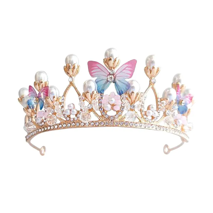 Yellow Chimes Necklaces Crown Multicolor Butterfly Designed for Women 15 cm Diameter Fashion Accessory Yellow Chimes Necklaces Crown Multicolor Butterfly Designed for Women 15 cm Diameter Fashion Accessory
