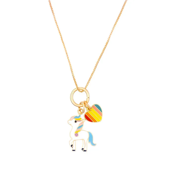 Yellow Chimes Necklaces Melbees Pendant Necklace Unicorn Charm Necklace for Kids 30cm Multicolor Yellow Chimes Necklaces Melbees Pendant Necklace Unicorn Charm Necklace for Kids 30cm Multicolor