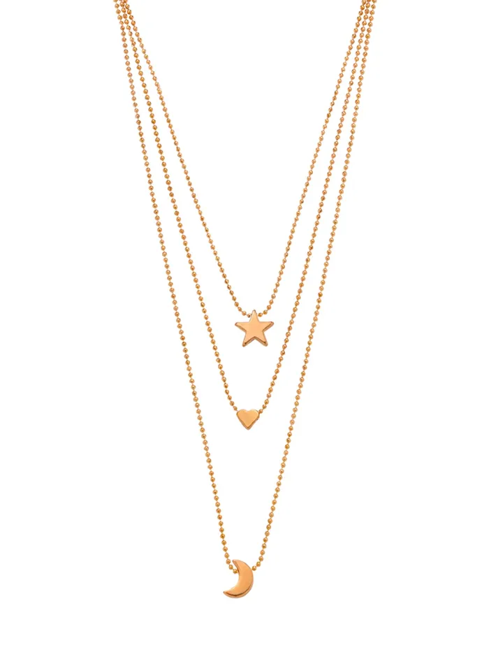 Yellow Chimes Necklaces Multi Layered Chain Necklace Fashion Gold Plated Choker with Moon Heart Star One Size Gold Yellow Chimes Necklaces Multi Layered Chain Necklace Fashion Gold Plated Choker with Moon Heart Star One Size Gold