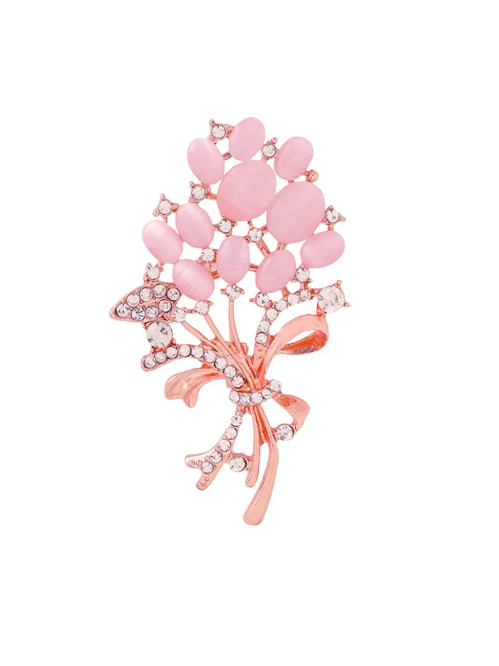 Yellow Chimes Necklaces Yellow Chimes Brooch for Women Elegant Opal Stone Rosegold Plated Floral Shaped Crystal Brooch for Women and Girls Yellow Chimes Necklaces Yellow Chimes Brooch for Women Elegant Opal Stone Rosegold Plated Floral Shaped Crystal Brooch for Women and Girls