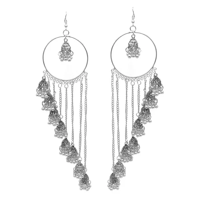 Yellow Chimes Necklaces Yellow Chimes by Yellow Chimes Jhumki Earrings for Women Oxidized Silver YCTJEROXD19JHMSL Yellow Chimes Necklaces Yellow Chimes by Yellow Chimes Jhumki Earrings for Women Oxidized Silver YCTJEROXD19JHMSL