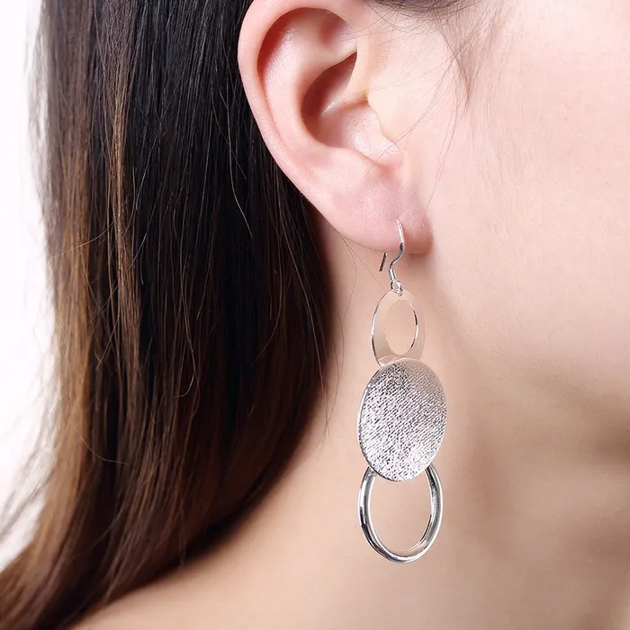 Yellow Chimes Necklaces Yellow Chimes Celebrity Choice Silver Plated Dangler Earrings for Women and Girls