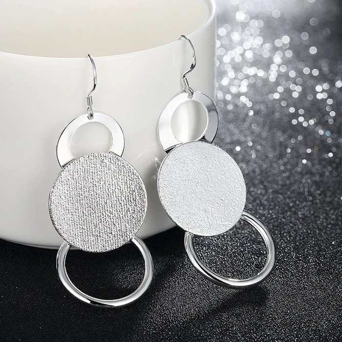 Yellow Chimes Necklaces Yellow Chimes Celebrity Choice Silver Plated Dangler Earrings for Women and Girls