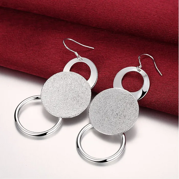 Yellow Chimes Necklaces Yellow Chimes Celebrity Choice Silver Plated Dangler Earrings for Women and Girls